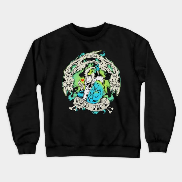 Bad Time Crewneck Sweatshirt by Fearcheck